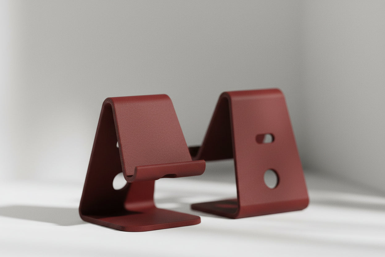 Minimalist Phone Stand – Slim & Wide Options, Charging Cable Slot