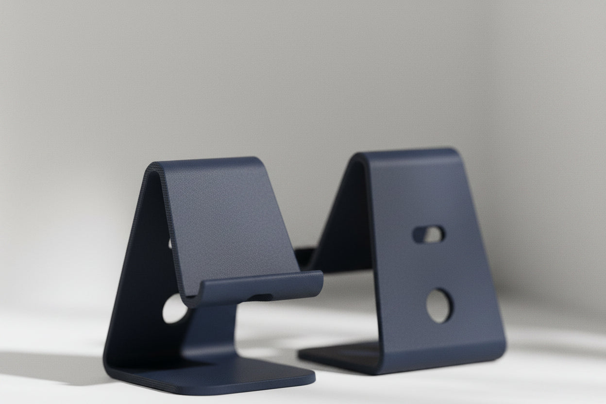 Minimalist Phone Stand – Slim & Wide Options, Charging Cable Slot