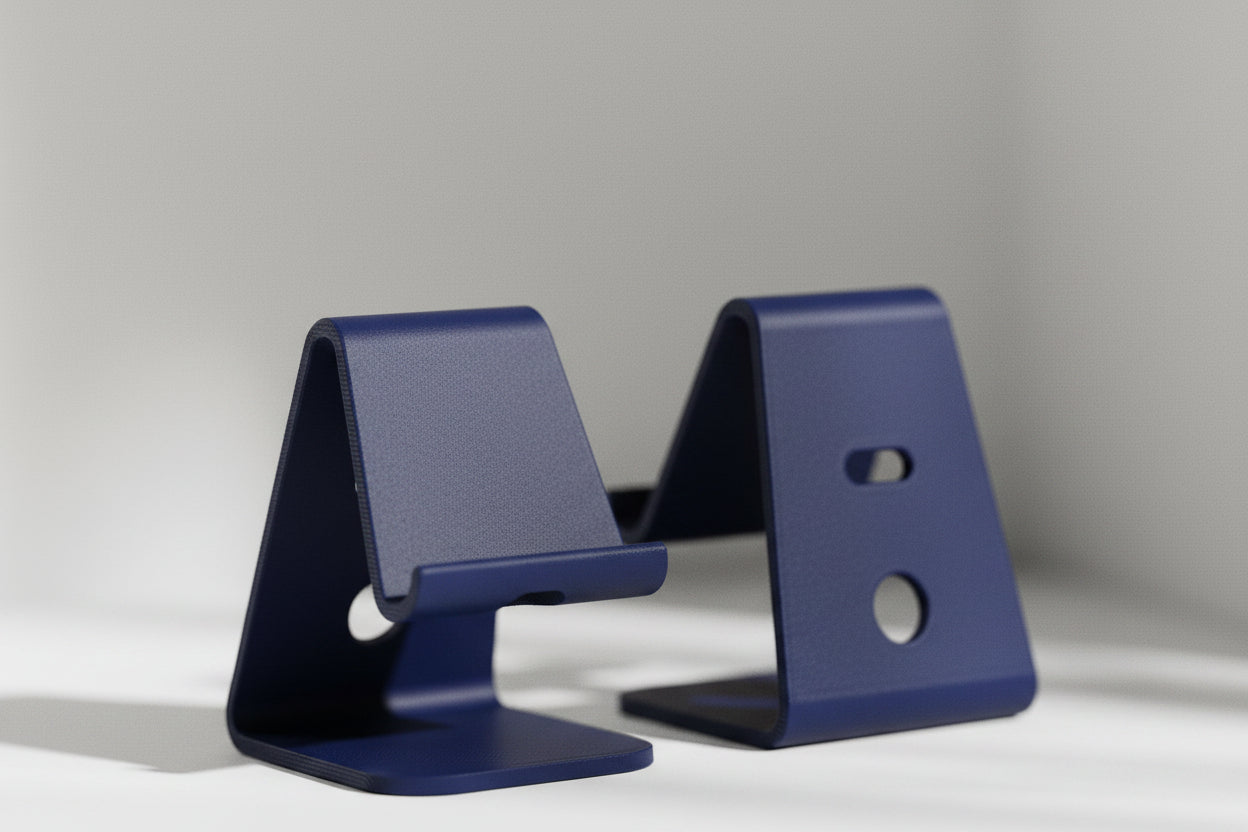Minimalist Phone Stand – Slim & Wide Options, Charging Cable Slot
