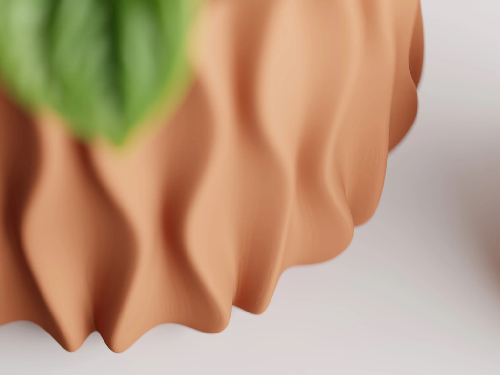 Modu Modern Planter | Elegant 3D Printed Planter for Houseplants & Herbs
