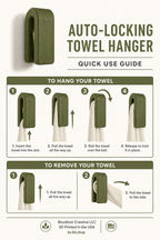 Auto-Locking Hanger – Gravity Towel Hook | Ribbed Minimalist Wall Hook