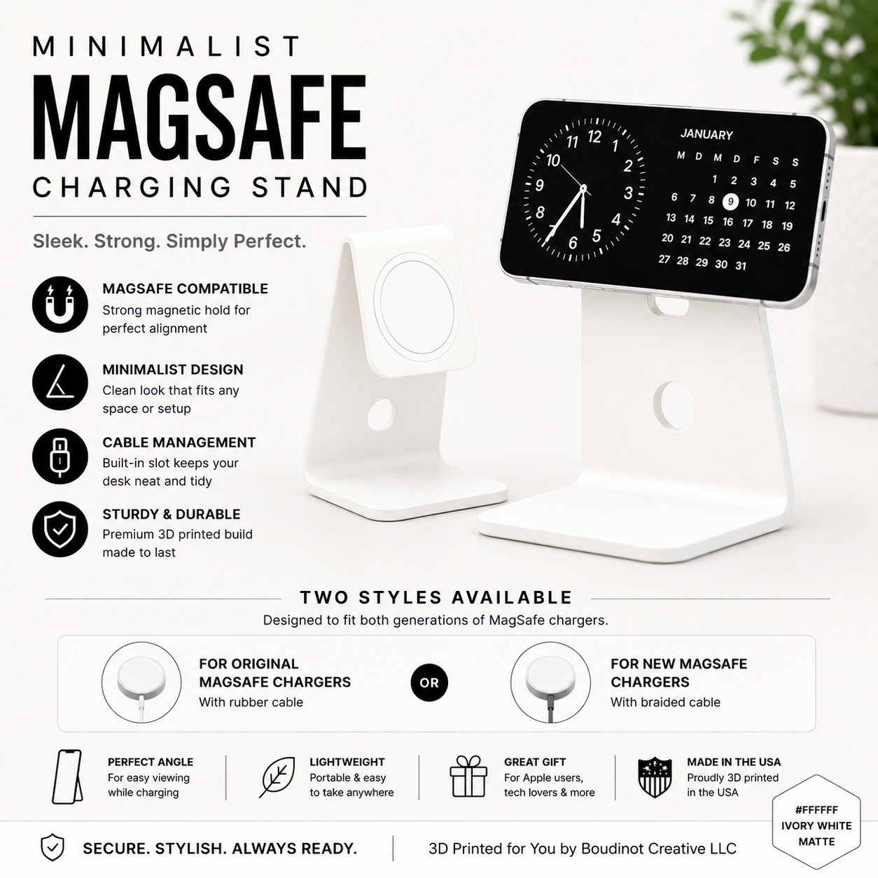 Minimalist MagSafe Stand - 3D Printed
