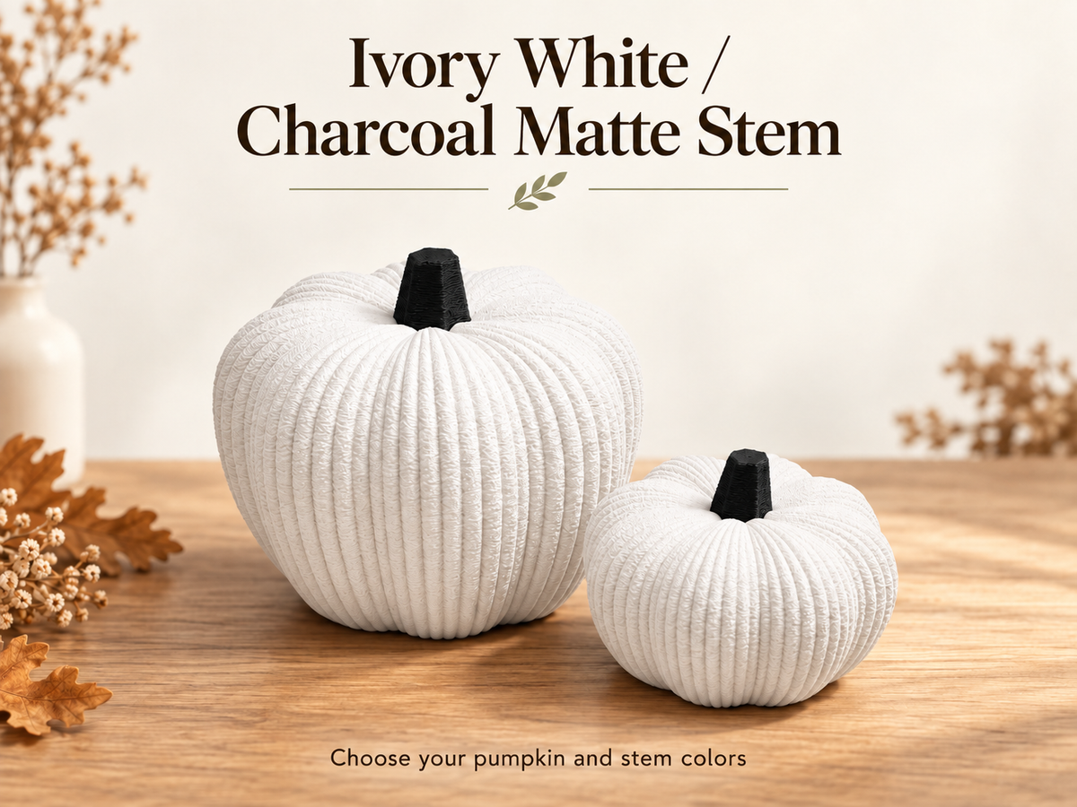 3D Printed Decorative Pumpkin | Custom Fall Pumpkin Decor - Modern Autumn Home Decor