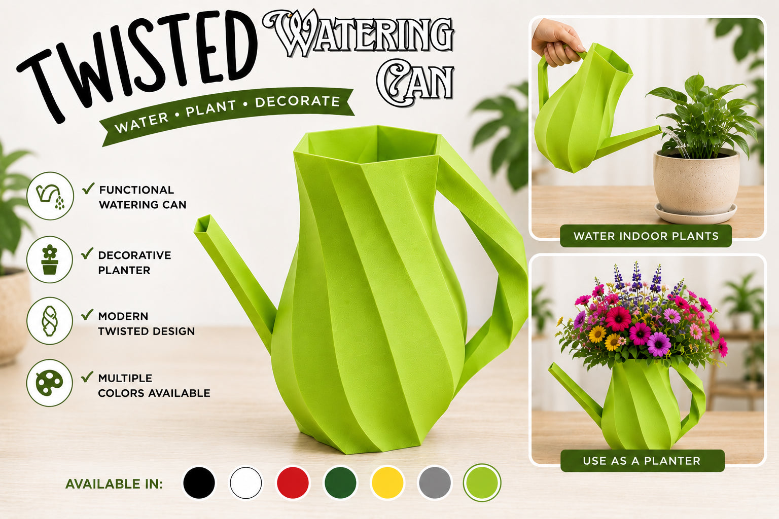 Twisted Watering Can