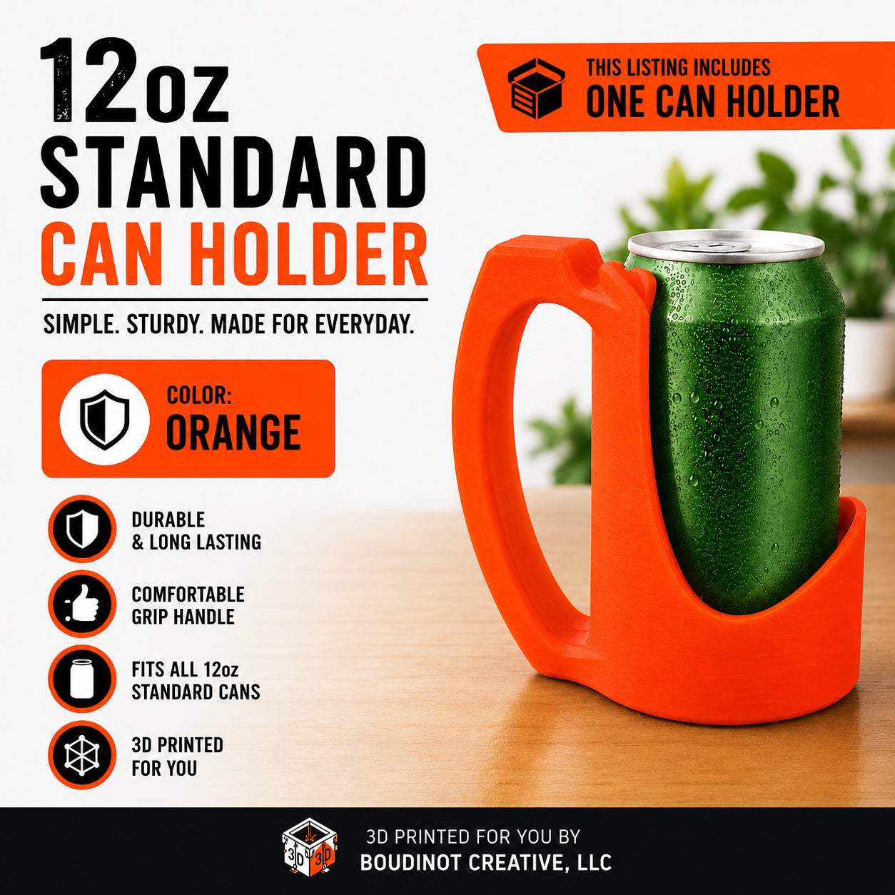 12oz Beverage Can Holder – 3D Printed