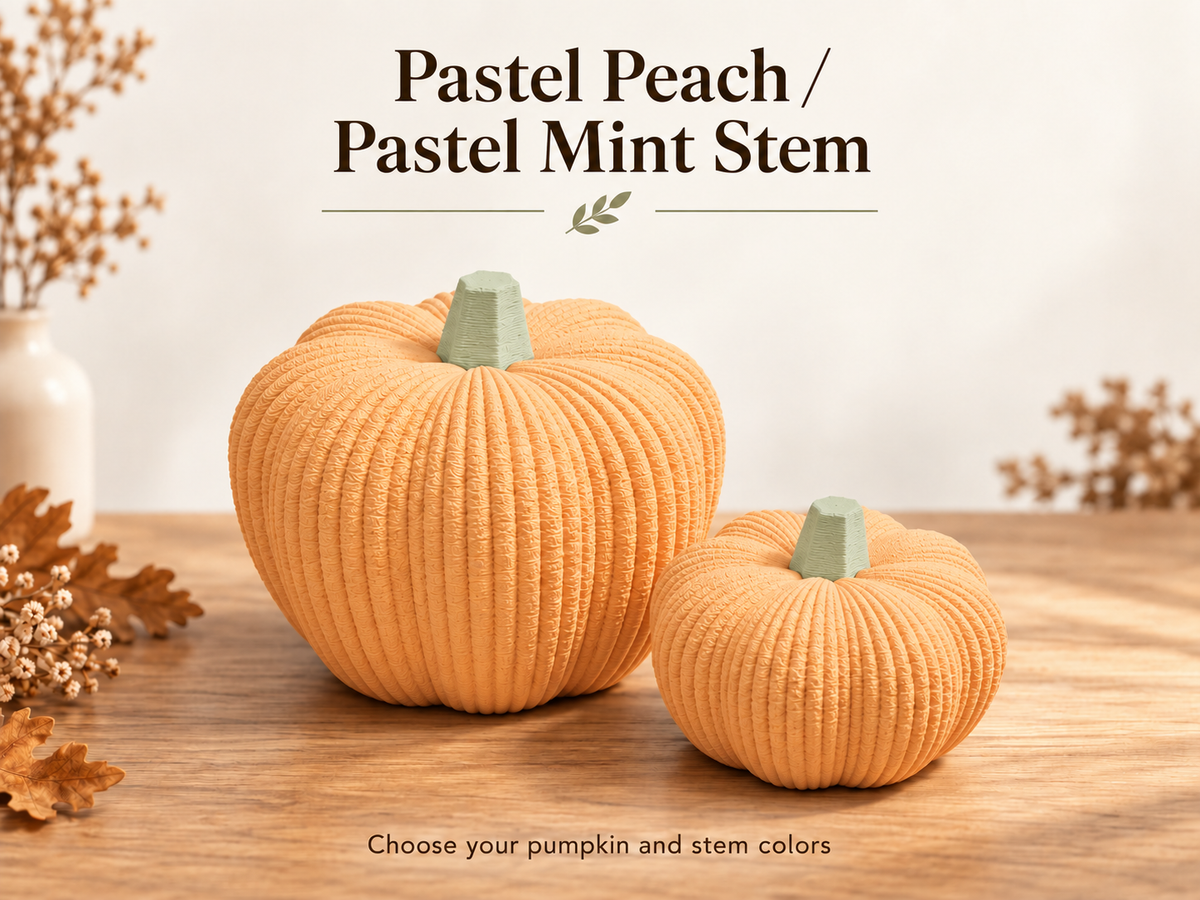 3D Printed Decorative Pumpkin | Custom Fall Pumpkin Decor - Modern Autumn Home Decor