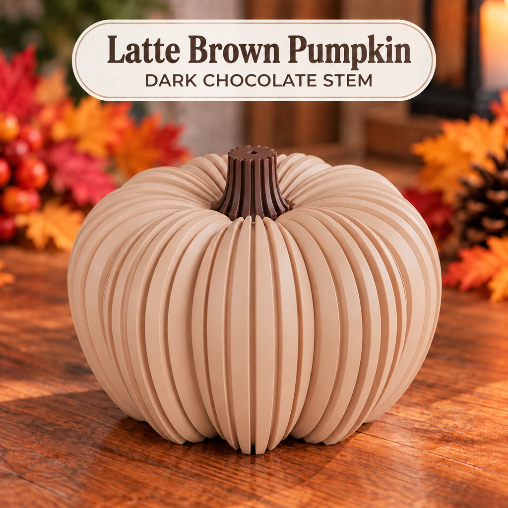 Ribbed Decorative Pumpkin – Modern Fall Decor and LED Tea Light Compatible