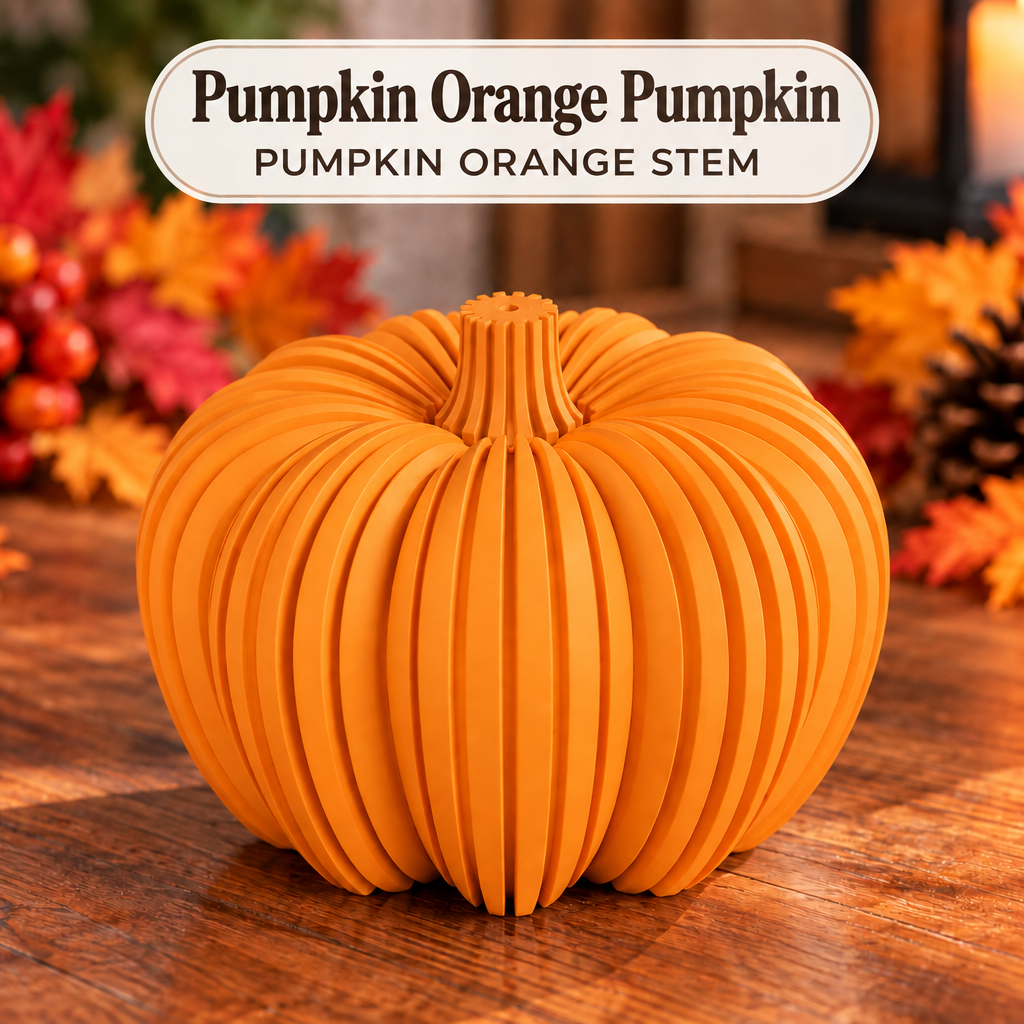 Ribbed Decorative Pumpkin – Modern Fall Decor and LED Tea Light Compatible