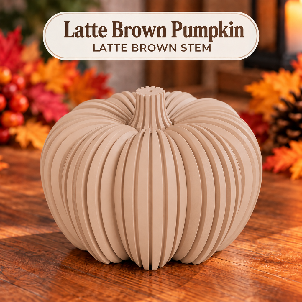 Ribbed Decorative Pumpkin – Modern Fall Decor and LED Tea Light Compatible