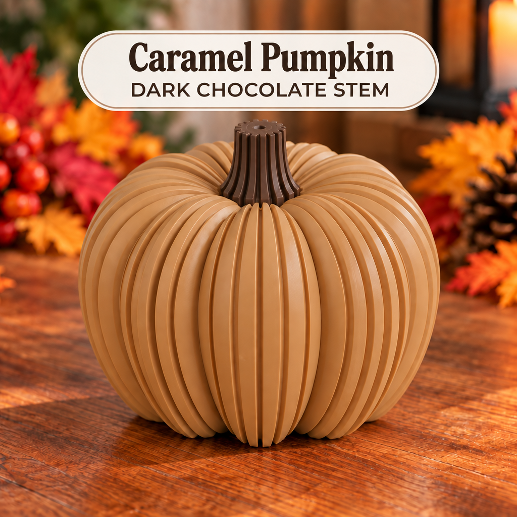 Ribbed Decorative Pumpkin – Modern Fall Decor and LED Tea Light Compatible