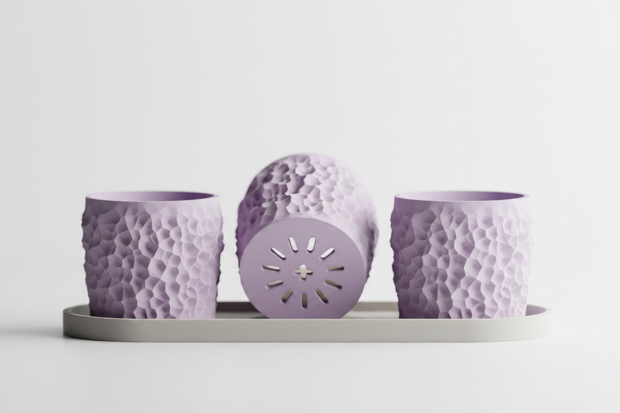 Piccola Pot Set – 3D Printed Mini Planter Trio