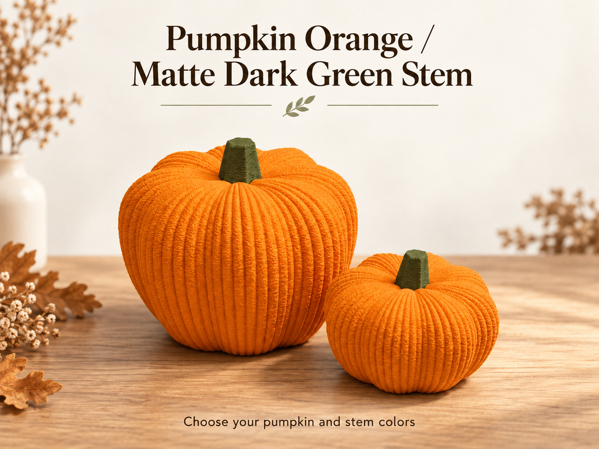 3D Printed Decorative Pumpkin | Custom Fall Pumpkin Decor - Modern Autumn Home Decor