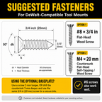 DeWalt 20V Tool and Battery Mounts - Click Lock