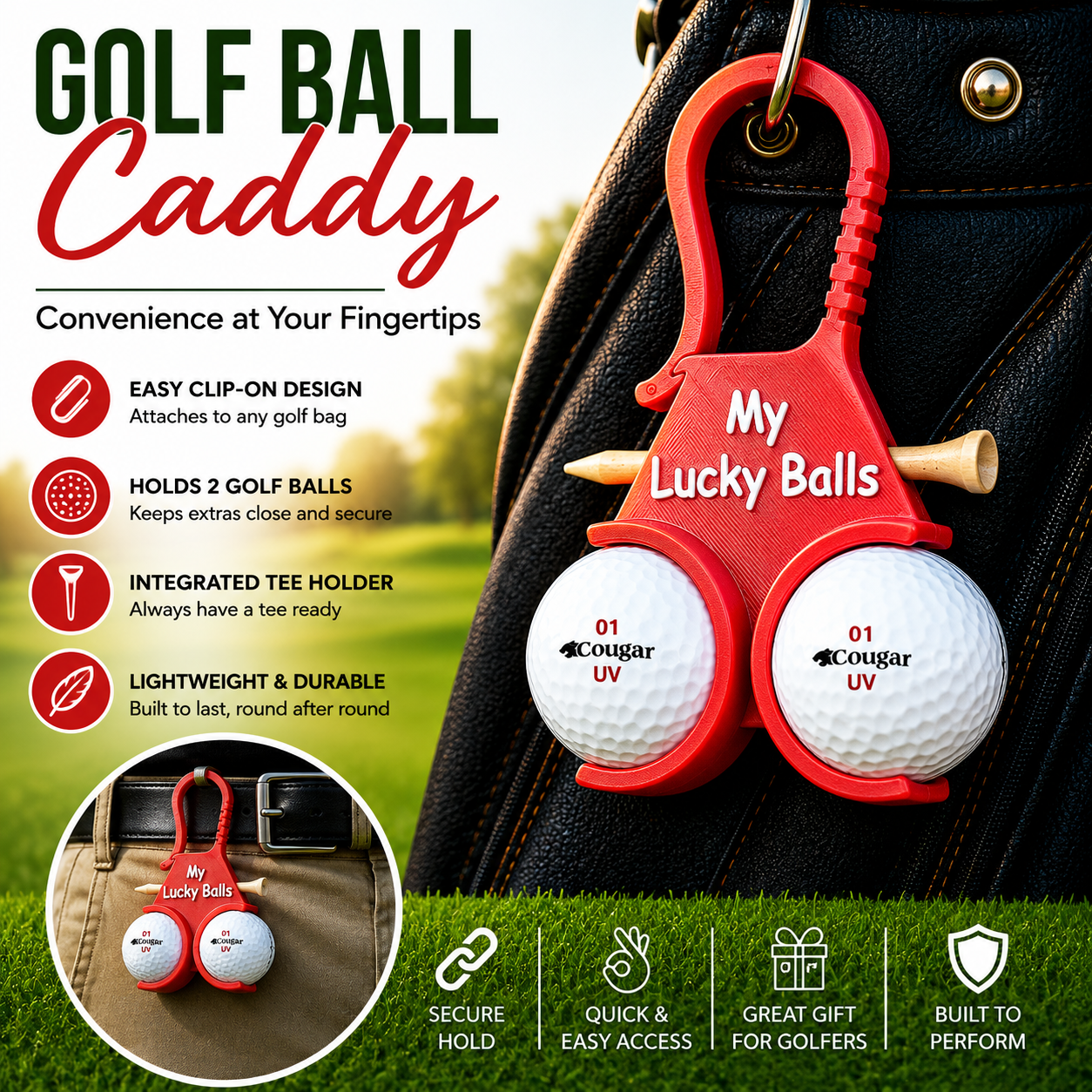 My Lucky Balls - Golf Ball Caddy