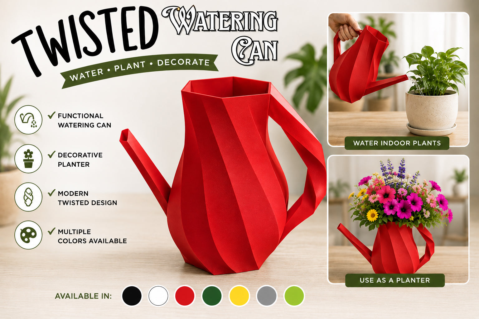 Twisted Watering Can