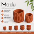 Modu Modern Planter | Elegant 3D Printed Planter for Houseplants & Herbs