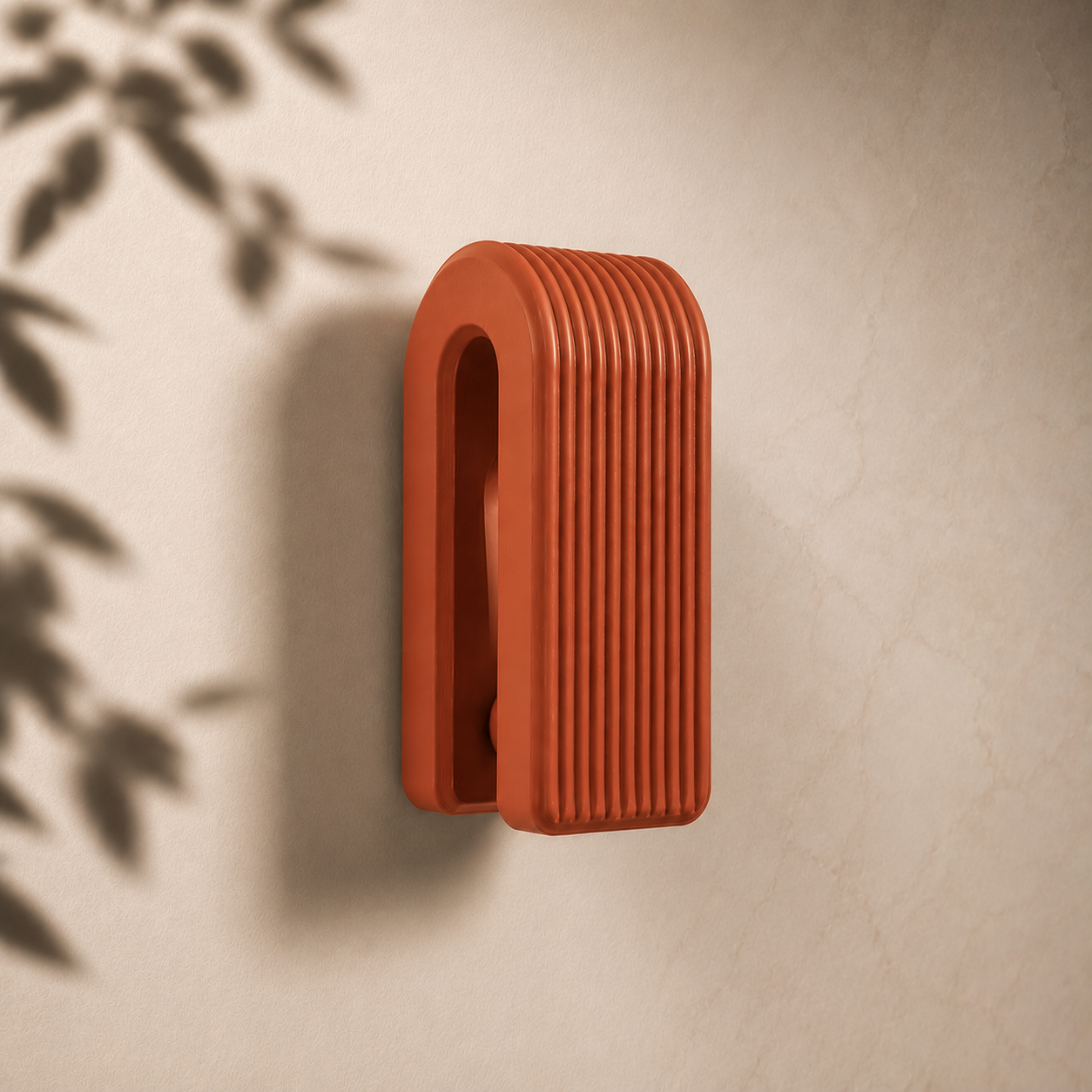 Auto-Locking Hanger – Gravity Towel Hook | Ribbed Minimalist Wall Hook