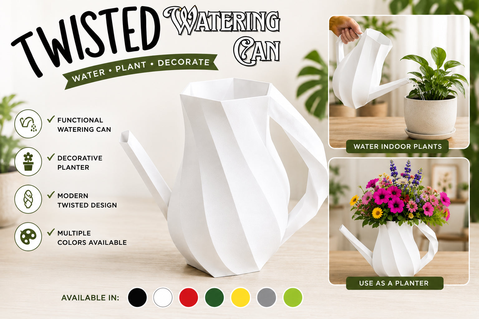 Twisted Watering Can