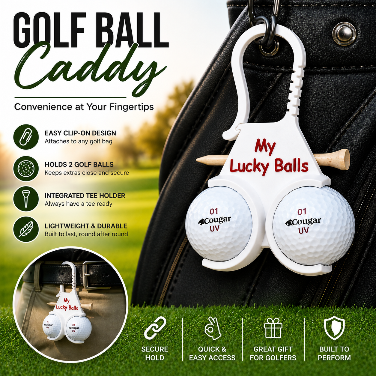 My Lucky Balls - Golf Ball Caddy