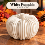 Ribbed Decorative Pumpkin – Modern Fall Decor and LED Tea Light Compatible