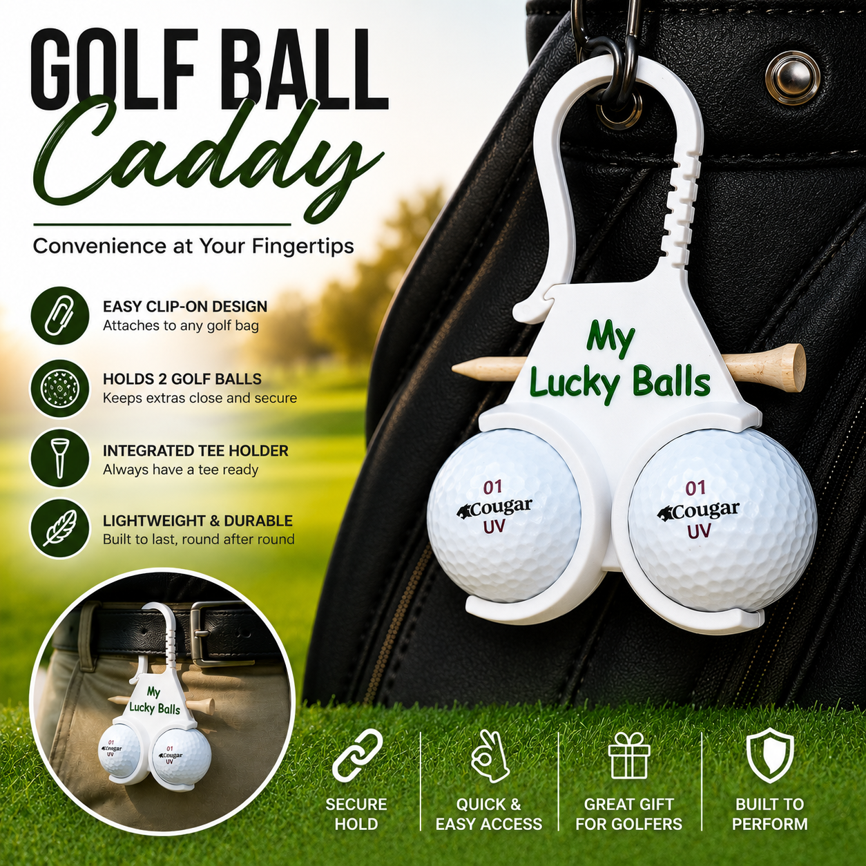 My Lucky Balls - Golf Ball Caddy