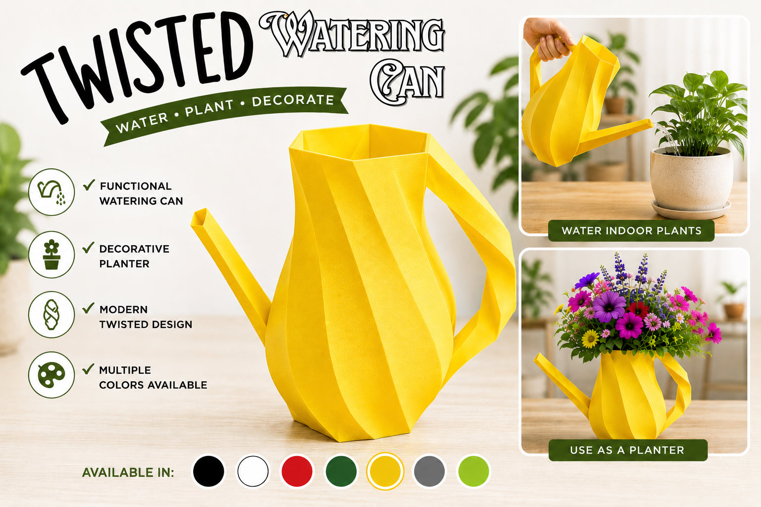 Twisted Watering Can