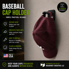 Baseball Cap Wall Mount – Minimalist Hat Organizer | 3D Printed Cap Holder