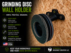 Grinding Disc Wall Mount – Angle Grinder Disc Organizer & Workshop Storage Holder