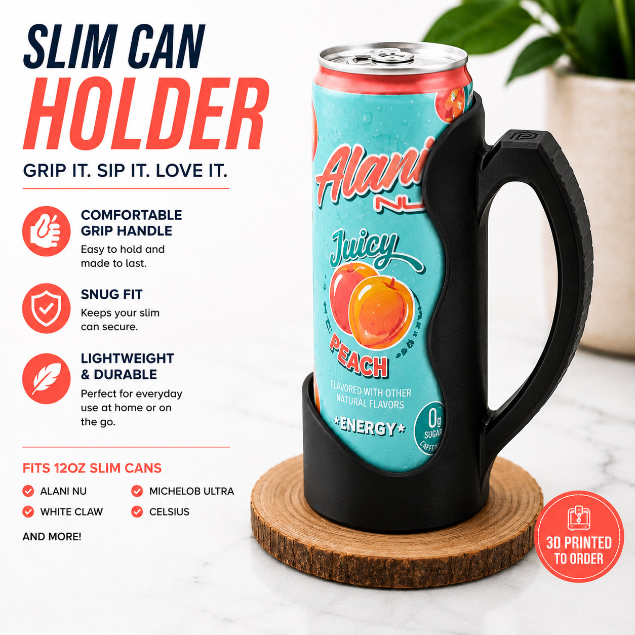 Slim Can Holder for Alani Nu and More