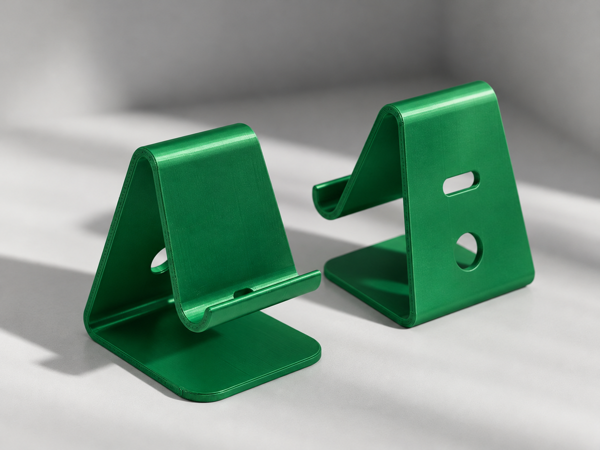 Minimalist Phone Stand – Slim & Wide Options, Charging Cable Slot