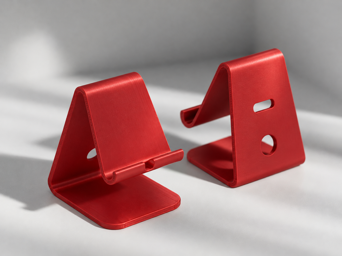 Minimalist Phone Stand – Slim & Wide Options, Charging Cable Slot
