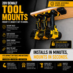 DeWalt 20V Tool and Battery Mounts - Click Lock