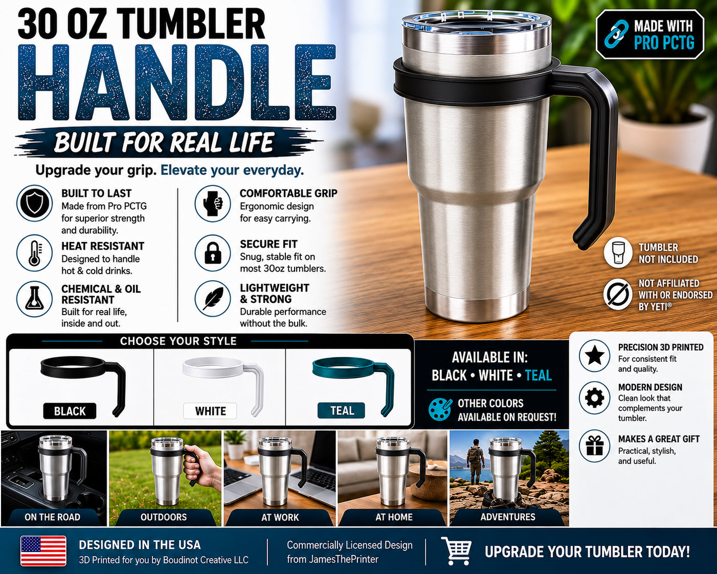 30 oz Tumbler Handle