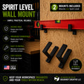 Spirit Level Wall Mount Set (2 Mounts Included) | Level Storage Organizer | Workshop & Garage Tool Holder