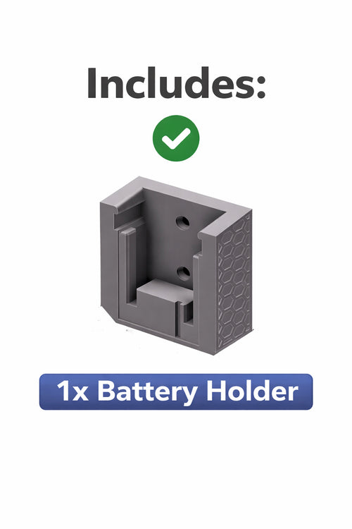 3D Printed Milwaukee M18 Fuel Tool & Battery Mounts – Wall Under Shelf Storage System