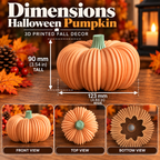 Ribbed Decorative Pumpkin – Modern Fall Decor and LED Tea Light Compatible