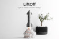 LiftOff Rocket Flame Lamp – LED Tealight Included | 3D Printed Space Decor