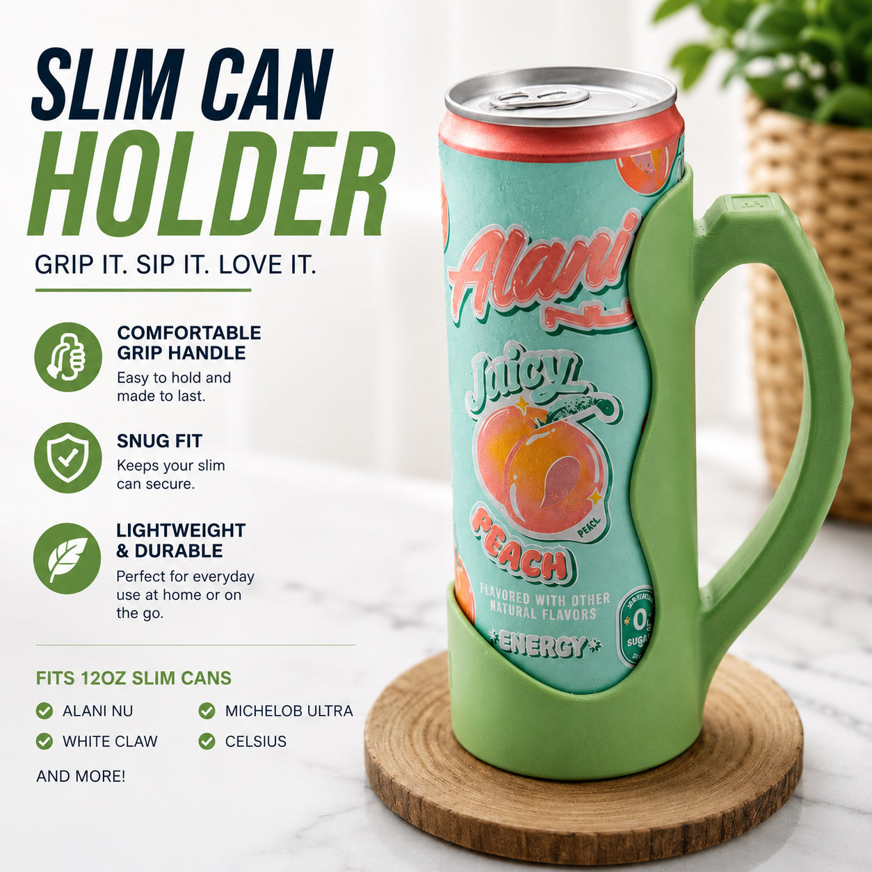 Slim Can Holder for Alani Nu and More