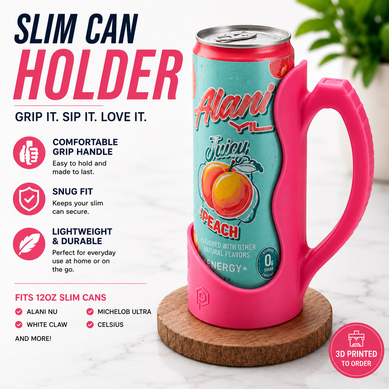 Slim Can Holder for Alani Nu and More