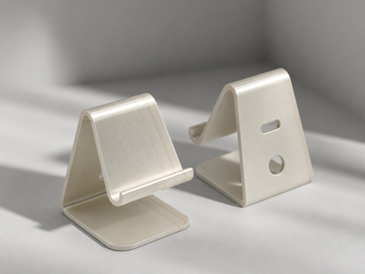 Minimalist Phone Stand – Slim & Wide Options, Charging Cable Slot