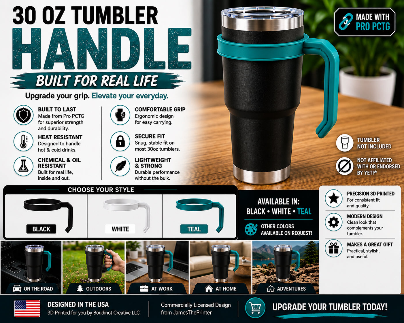 30 oz Tumbler Handle